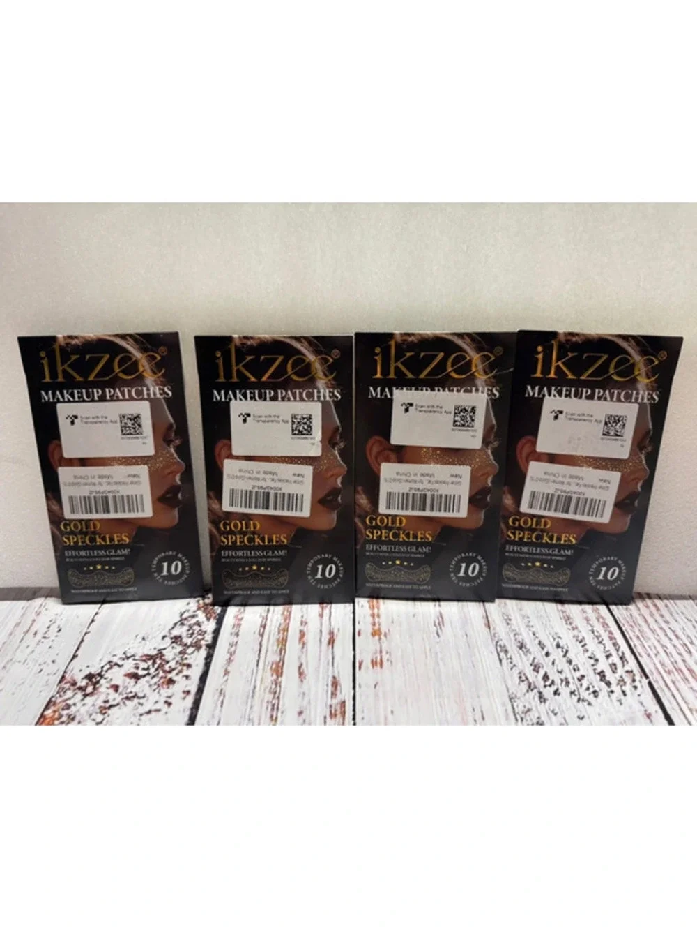 4 Packs Glitter Gold Freckles Face Tattoo